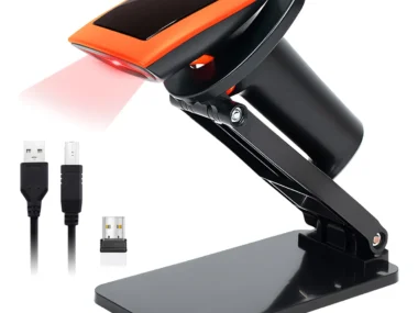 Escáner de códigos de barras inalámbrico 1D/2D con receptor USB
